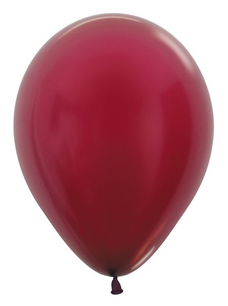 R12 518 Balon okrągły 12" metalik burgund Balonolandia 4Pro