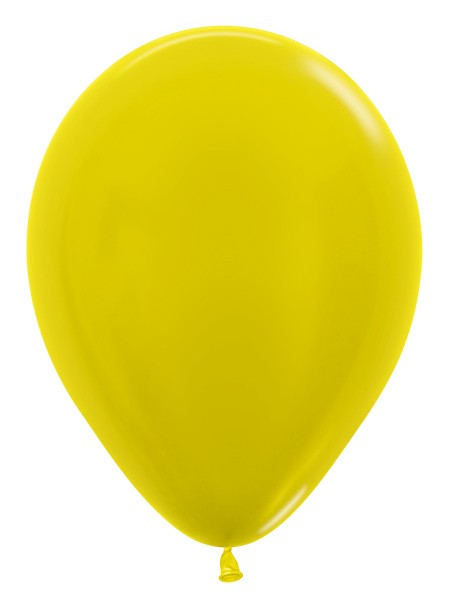 R12 520 Balon okrągły 12" metalik żółty Balonolandia 4Pro