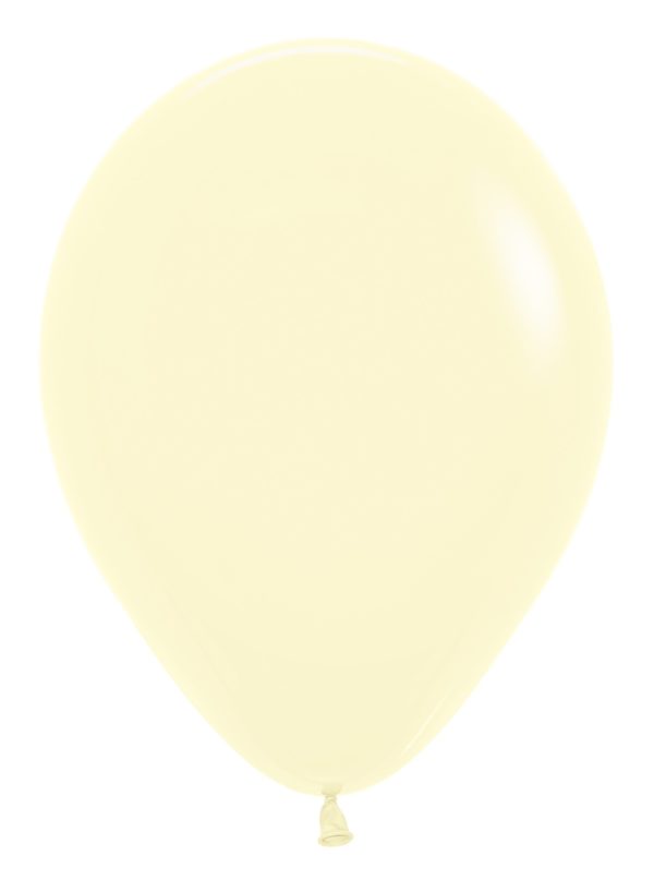 R12 620 Balon okrągły 12" pastel mat żółty Balonolandia 4Pro