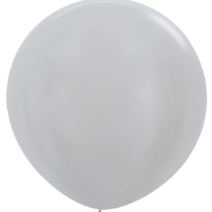 Balon kulisty 36 perłowy srebrny