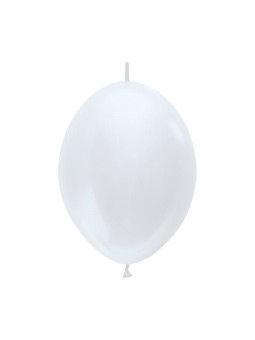 LOL6 405 Balon z łącznikiem 6" perłowy biały Balonolandia 4Pro