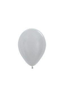 R5 481 Balon okrągły 5" perłowy srebrny Balonolandia 4Pro
