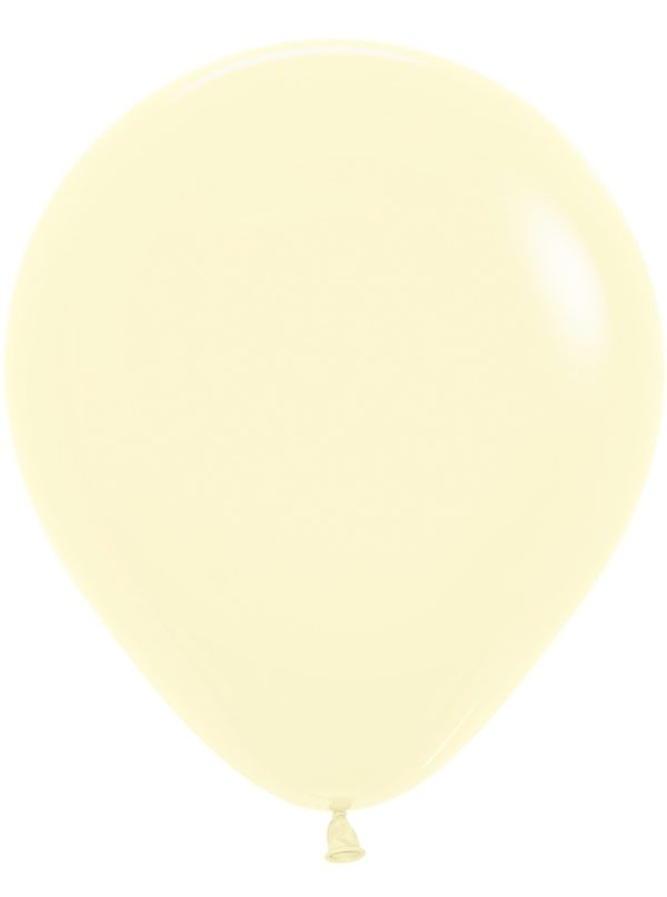 R18 620 Balon okrągły 18" pastel mat żółty Balonolandia 4Pro