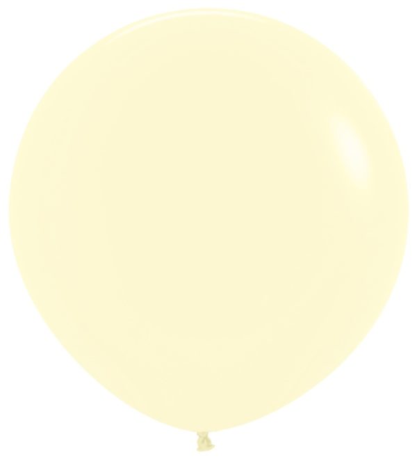 Balon kulisty 36 pastel mat żółty
