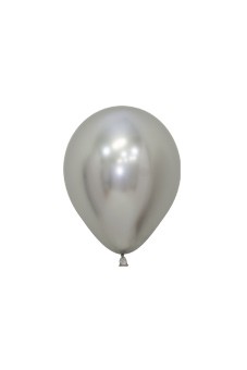R5 981 Balon okrągły 5" srebrny reflex Balonolandia 4Pro