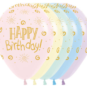 Sempertex Pastel Matte z nadrukiem Happy Birthday