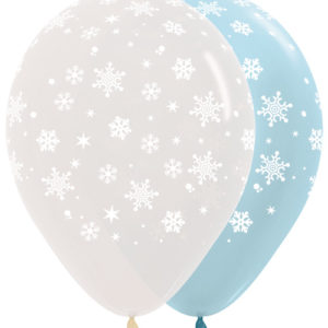 R12 SNOWF Balon z nadrukiem śnieżynki